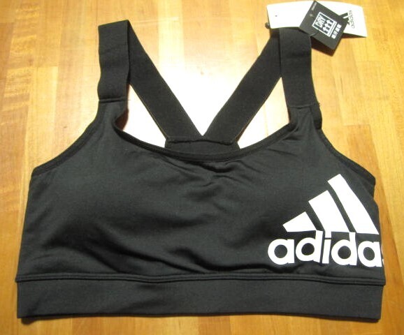 *送料無料*新品*M*adidas*ハーフトップ*ブラ*ブラック*吸汗速乾*ドライキープ*アディダス*グンゼ*