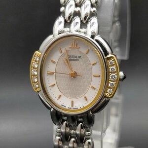  Seiko Seiko наручные часы рабочий товар 2J81-5000( Credor 10P diamond ) женский 3050928