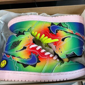 J BALVIN × AIR JORDAN 1 HIGH OG "RAINBOW" DC3481-900 （マルチカラー/ブラック/ピンク/マルチカラー）