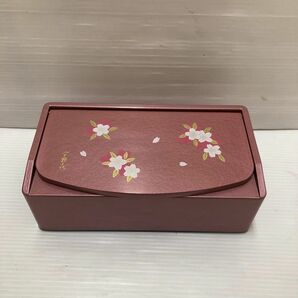 ティッシュケース　宇野千代　鏡付き　桜　ピンク