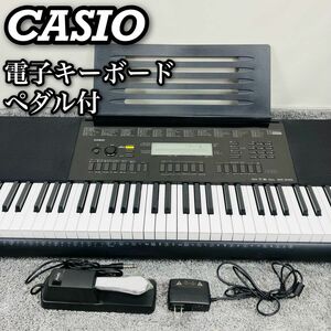 カシオ　電子キーボード　WK-245　譜面台・ペダル・ケーブル付　76鍵盤