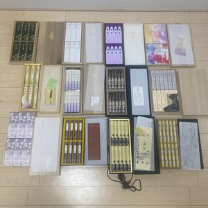 [ unused goods ] high class incense stick Kiyoshi . dove ...... ... Sakura flower .... warehouse blue .. writing tree lawn grass mountain etc. large amount together summarize tree box ⑭ 12 point 