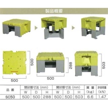 ［税込］中古 ALINCO アルインコ 樹脂製作業台 ステップキューブ 2個セット！樹脂製作業台 SC50★足場 踏み台 横浜・埼玉発★Shizaikan _画像8