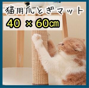 猫用 爪とぎマット つめとぎ 40×60cm ストレス ごはんマット