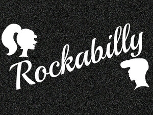「Rockabilly」カッティングステッカー(2) レギュラーカラー Rock’ｎRoll Oldies ロックンロール オールディーズ