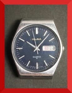 セイコー SEIKO アルバ ALBA クォーツ 3針 デイデイト Y504-800A 男性用 メンズ 腕時計 x657 ジャンク 稼働品