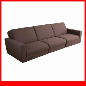  sofa * rearrangement free . sofa bed 3 seater ./ couch sofa sofa bed low bed / pocket coil made in Japan cloth / Brown / limitation special price /a3