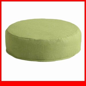  cushion * cover ring low repulsion cushion 1 piece zabuton / laundry possible pillowcase round / simple peace .../ thickness 16cm/ made in Japan / green /a5