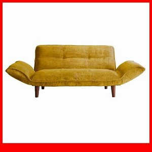  sofa * compact sofa 2 seater ./.. sause armrest . reclining / pocket coil / low type high type / yellow / special price limitation /a6
