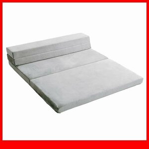  sofa mattress * new goods /4Way folding height repulsion sofa mattress double / low sofa ~ pillow attaching mattress ./ safe made in Japan / gray /a4