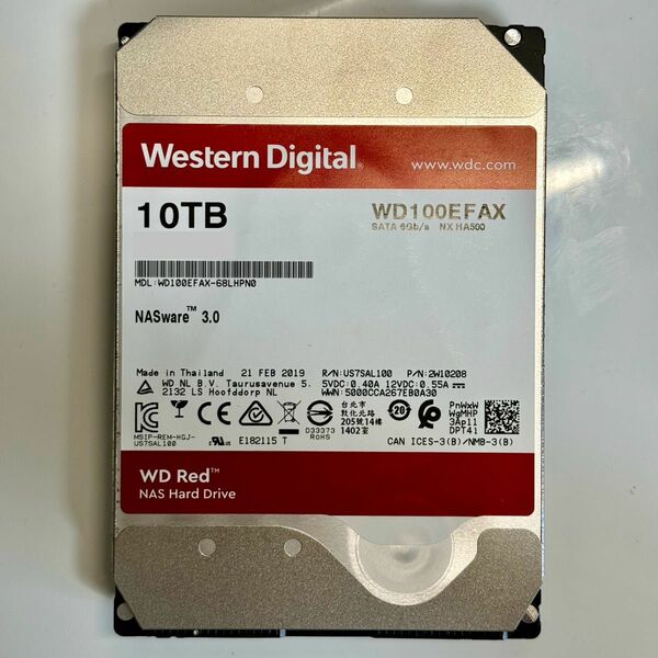 Western Digital WD100EFAX-68LHPN0 Red 10TB HDD