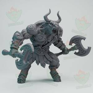 迷宮のミノタウロス B（Labyrinth Minotaur B）D&D・TRPG用 3Dプリント ミニチュア 未塗装