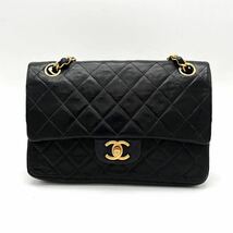 1円 CHANEL シャネル マトラッセ ココマーク ターンロック ラムスキン チェーン ショルダー バッグ dD04109N_画像2