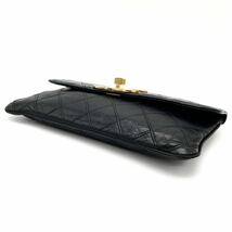 1円 美品 CHANEL シャネル ビコローレ デカ ココマーク ターンロック レザー ハンド クラッチ バッグ dD0529N_画像4