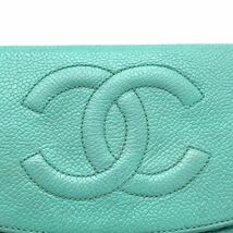 1円 CHANEL シャネル ココマーク キャビアスキン 三つ折り 財布 dK0402H_画像5