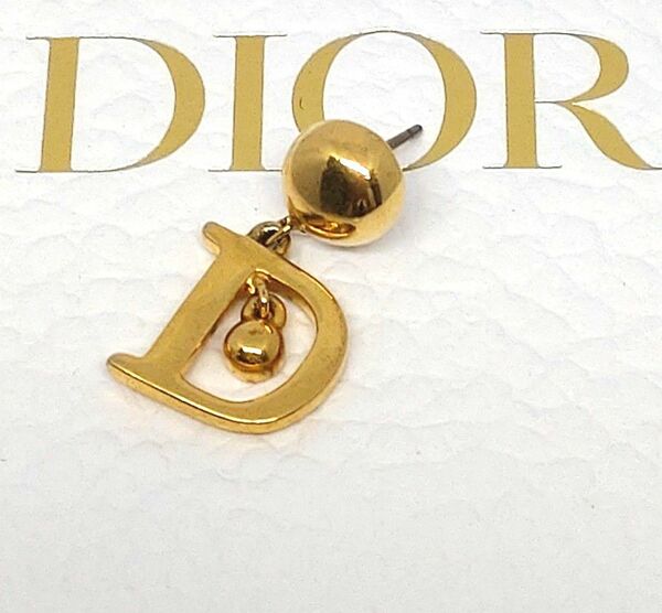 DIOR クリスチャンディオール ピアス　GP 片耳 ゴールド レディース　 ロゴピアス　片耳 1 個 アクセサリー 金　金具