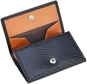 [LUCKYSGY] 小銭入れ メンズ 本革 コインケース ミニ財布 シンプル ボックス型 ボタン式 カード 硬貨35枚収納（カー