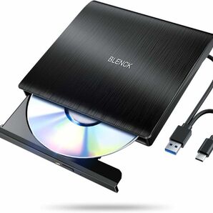 CD 外付け DVDドライブ 外付けDVDドライブ 極静音 高速 Type-Cデュアルポート USB 外付けCDドライブ 書き込み