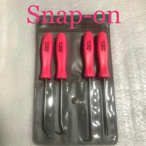 未使用/当時物 ピンク Snap-on ピックツール 4本セット ASA204BPM ピンク 旧ハードグリップ スナップオン