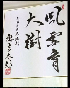 内閣総理大臣　書　自民党　サイン色紙　麻生太郎