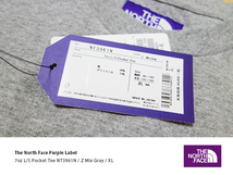 ◆ 美中古 XL THE NORTH FACE PURPLE LABEL 7oz L/S Pocket Tee GRAY NT3961N ◆ ノースフェイス パープル レーベル ロン T シャツ 長袖 灰_画像9