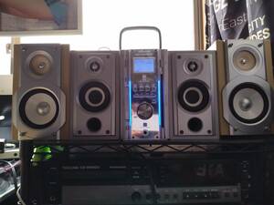  бесплатная доставка дом DJ для KENWOOD усиленный мини компонент RD-ES3MD +Panasonic дополнение автобус зеркальный * динамик DJ для выход звука комплект ( Junk )