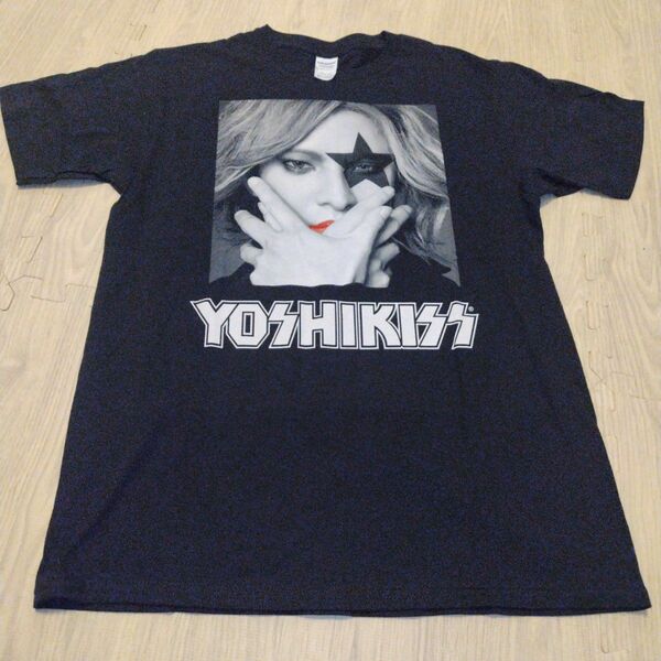 人気　美品YOSHIKI YOSHIKISS フォトプリント Tシャツ 黒M