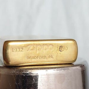 1111円～ ZIPPO 美品 1932 1990ダブルイヤー SOLID BRASS Hard Rock CAFE ソリッドブラス ジッポー 企業コラボ オイルライター USA