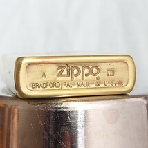 1111円～ ZIPPO 美品 SOLID BRASS ソリッドブラス 真鍮 1992年製 ジッポー オイルライター Your World of ZIPPO USA_画像6