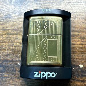 ZIPPO SOLID BRASS 真鍮 ダイヤモンドシャドー 2004年