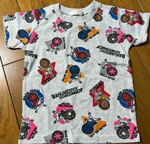  爆上戦隊ブンブンジャー　BANDAI 総柄 半袖Tシャツ　120cm