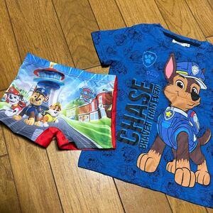 パウパトロール 半袖Tシャツ+水着　USA製 110cm～120cm 2点セット