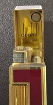 超貴重ダンヒル(dunhill) ロ－ラ－式ガスライタ－ ワインカラ－×ゴ－ルドカラ－_画像7