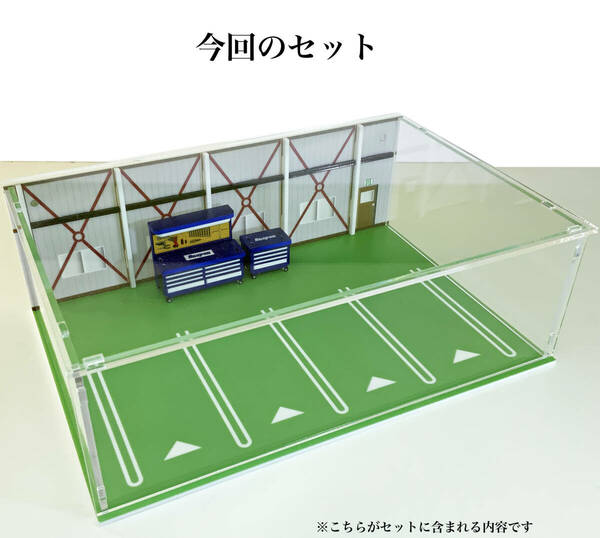 背面ボード付き ツールボックス 整備工場 ジオラマセット 1/64 ミニカーに 送料無料