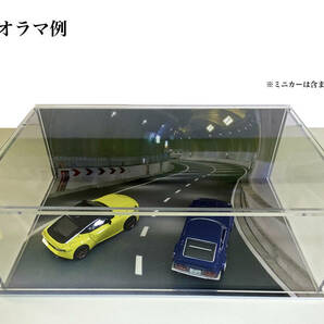 首都高 ジオラマ アクリルケース 別背景と地面が1種類あり 1/64 ミニカー に 送料無料の画像2