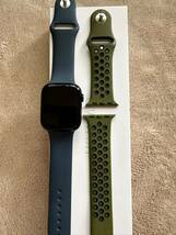 アップル Apple Apple Watch Series 9 スマートウォッチ 45mmミッドナイトアルミニウムケースとストームブルースポーツバンド _画像1