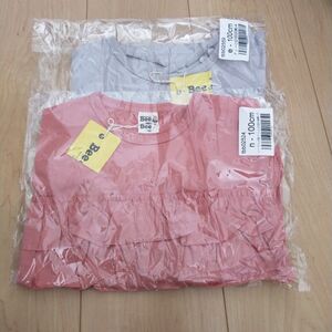 BeedesBee キッズ 100cm 半袖　Tシャツ　ガールズ　韓国ファッション　フリル　レース　新品　未開封品　未使用品