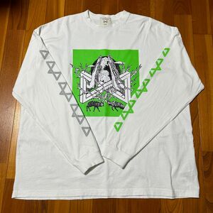 endrecheri zozo コラボ　堂本剛　長袖 Tシャツ　ロンT ホワイト　白　古着　プリント　エンドリケリー　キンキ