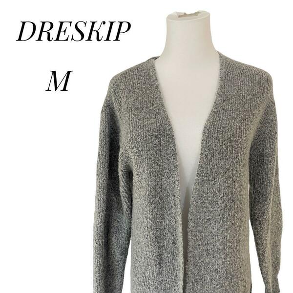 DRESKIP ドレスキップ　レディース　長袖　ニットカーディガン　グレー　M