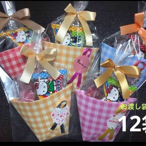 春【13】プチギフト12袋　お渡し袋付き子ども会　チョコ お菓子詰め合わせ