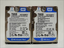 WD 2.5インチHDD WD7500BPVT 750GB SATA 2個セット #12253_画像1