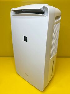 【中古品　動作確認品】 SHARP シャープ 除湿器 除湿機 CM-P100-W 2022年製　白　ホワイト 衣類乾燥除湿機 冷風 