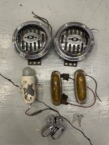  Japan electrical old car car horn light kind lock nut marker Showa Retro Vintage 