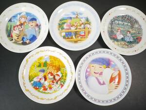  diameter 18cm A Dog of Flanders Anne of Green Gables . plate plate world masterpiece theater 5 pieces set 