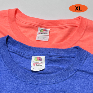 2色セット フルーツオブザルーム 長袖 Tシャツ XL ブルー オレンジ FRUIT OF THE LOOM ロンT 大きいサイズ まとめ売り 未使用 #noca0203-FS
