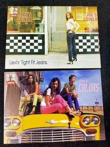 【傷みあり】Jennifer Love Hewitt ジェニファー・ラブ・ヒューイット リーバイス ポストカード2種 販促品 当時物