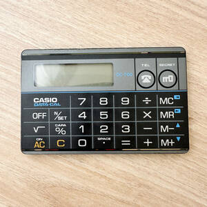 T1004 CASIO DATE-CAL new calculator DC-700 BK manual equipped Casio card calculator Showa Retro operation not yet verification 