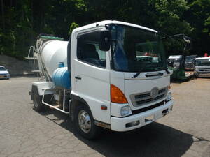 [CH22344]H17 year mi mixer car 18 ten thousand kilo pcs Hino Ranger KYB loading 3800.6 speed MT concrete mixer 