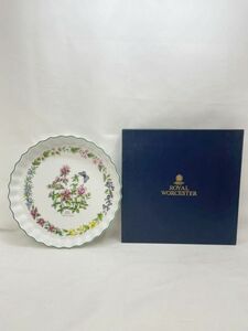 KT0313 ROYAL WORCESTER/ロイヤルウースター プレート 平皿 WORCESTER HERBS Wild Thyme 花 ヴィンテージ 箱付き