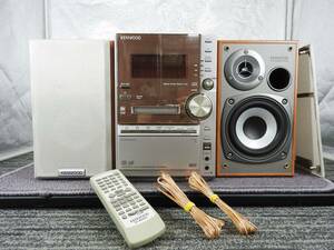 KENWOOD ケンウッド★ミニコンポ RXD-SV3MD CD/MD/カセット 純正リモコン付 再生OK★ジャンク品「管理№NR1257」